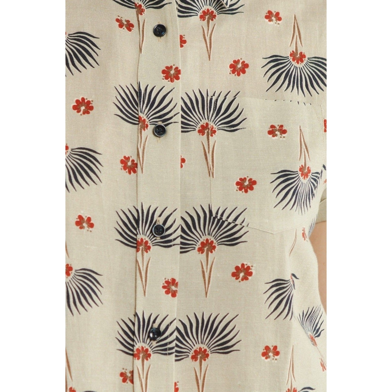 Bridge & Burn The Bea Shirt Top Short Sleeve Buttondown Printed Xxl Nwt 282861 — image 5 of 8